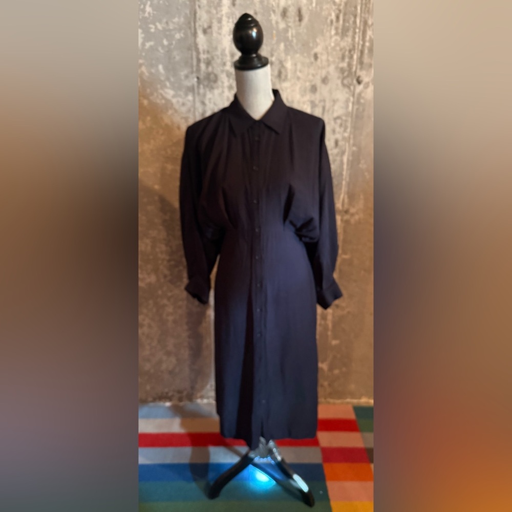 Batwing Button Up Dress